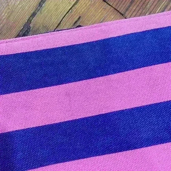 Disney Parks Minnie Mouse Wristlet Navy/Pink Stripe Pouch Purse - Picture 5 of 7